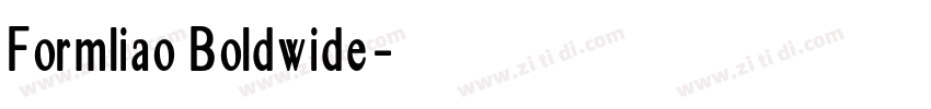 Formliao Boldwide字体转换